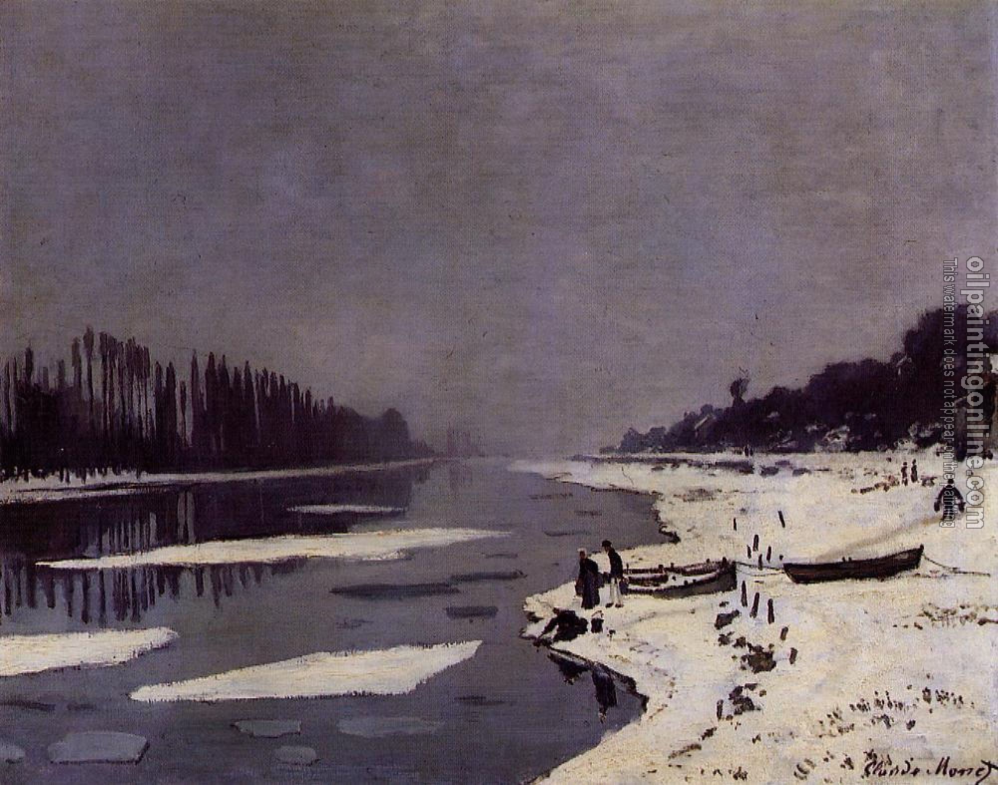 Monet, Claude Oscar - Ice Floes on the Seine at Bougival